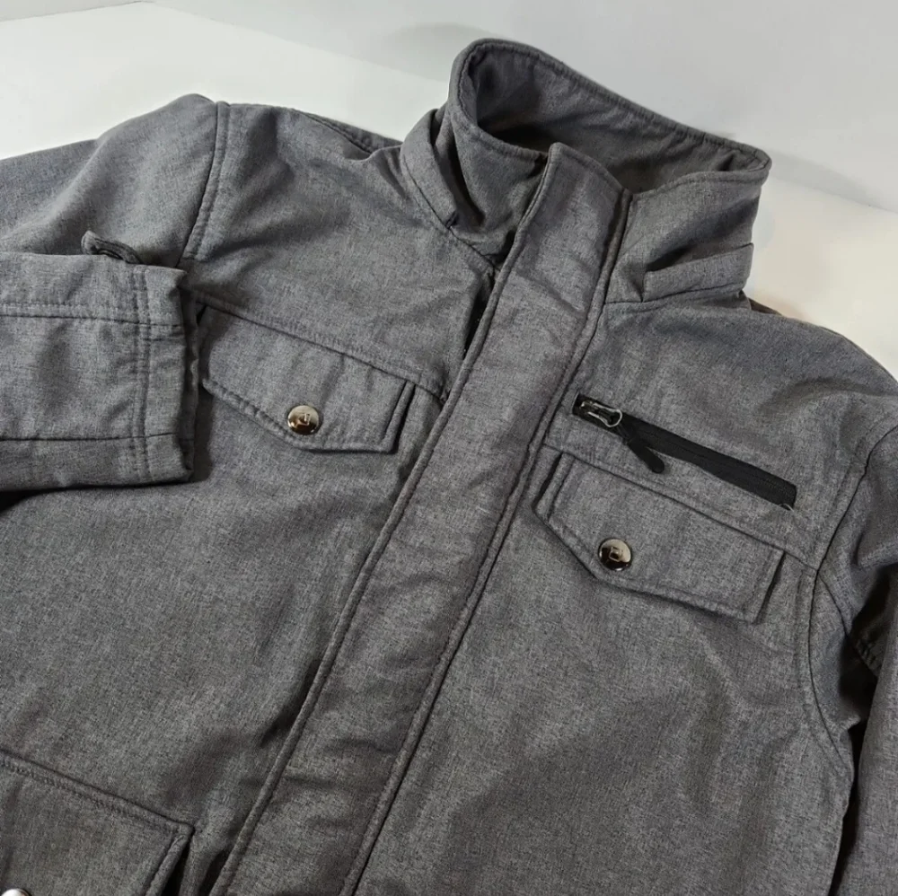 Teflon brand apparel men’s gray full zip fleece lined jacket size M. - Picture 1 of 8